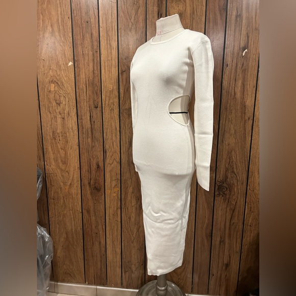 NEW!! Women's Dynamite Ribbed Cut Out Bodycon Dress, Size L - Picture 3 of 6